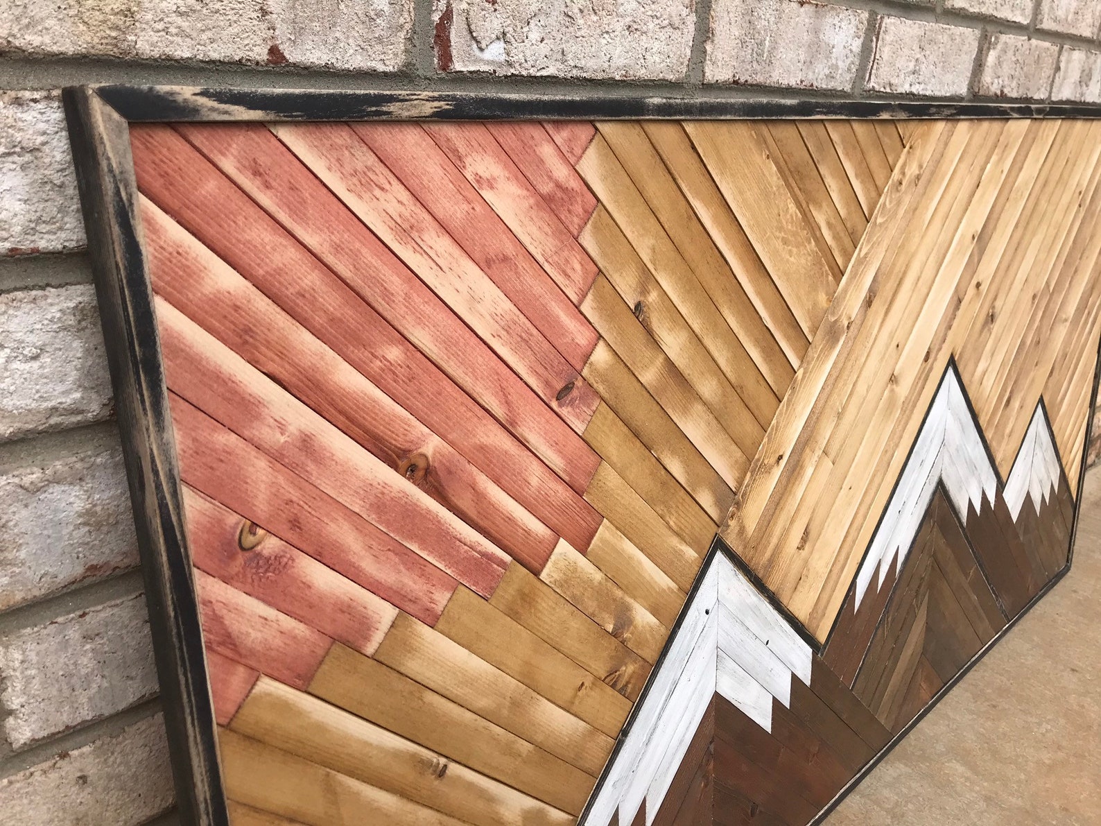 Wood Mountain Wall Art Wood Wall Art Mountain Wood Art Etsy