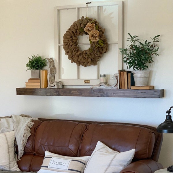 Wood Floating Shelves 10 inches Deep,Floating Shelf, Farmhouse Shelf, Bathroom Shelf, Wood Shelf, Nursery Shelves, floating shelves