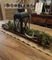 Centerpiece tray, Rustic centerpiece tray, Holiday centerpiece tray, Rustic wood tray, Rustic decor, Wood tray, Dining table centerpiece 