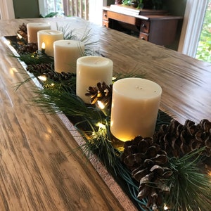 Centerpiece tray, Rustic centerpiece tray, Holiday centerpiece tray, Rustic wood tray, Rustic decor, Wood tray, Dining table centerpiece