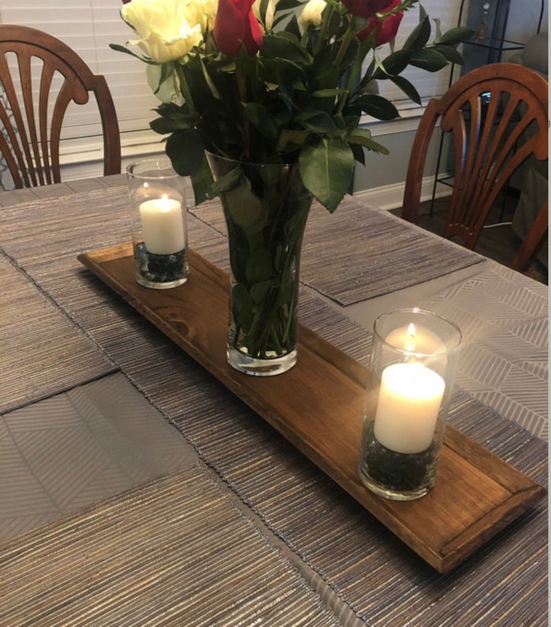 Centerpiece Tray Rustic Centerpiece Tray Holiday Centerpiece Etsy