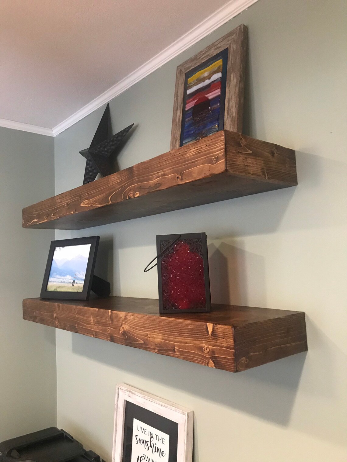 Floating Shelves 8 Inches Deep Floating Shelf Open Rustic Etsy