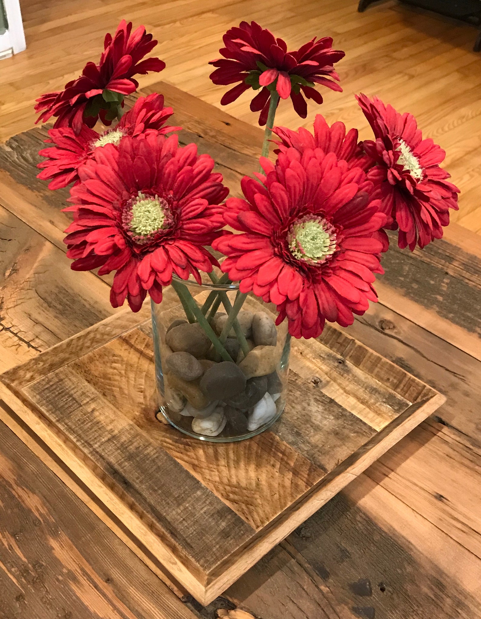 Wood Tray Wood Centerpiece Tray Wooden Tray Centerpiece Etsy
