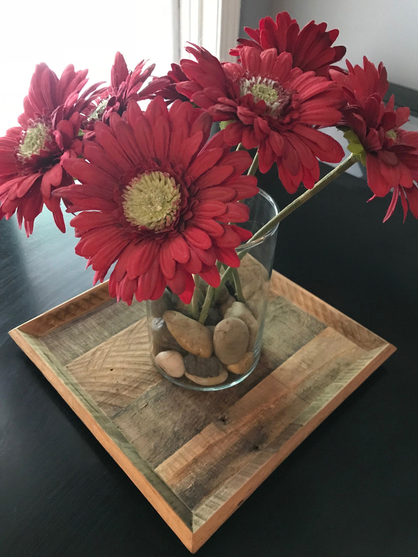 Wood Tray Wood Centerpiece Tray Wooden Tray Centerpiece Etsy