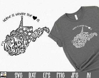 Download West Virginia Mandala Etsy