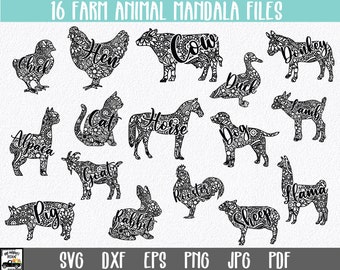 Download Animal Mandala Svg Etsy