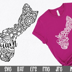 Guam SVG File  - Guam Mandala SVG Cut File - Mandala Clip Art - Art Print - Mandala Guam SVG File - Sublimation File