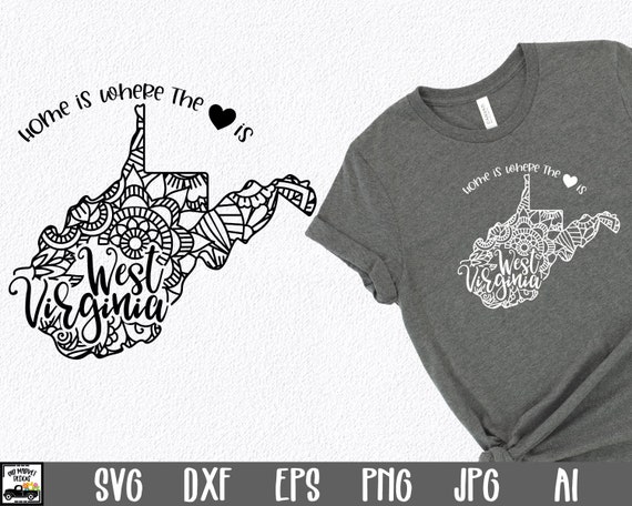 Download West Virginia Mandala SVG File Home is Where the Heart Is ...
