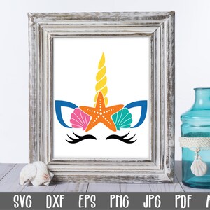Summer Unicorn SVG File - Unicorn SVG - Summer Unicorn Cut File - Clip Art - Cutting Files - June Unicorn Design
