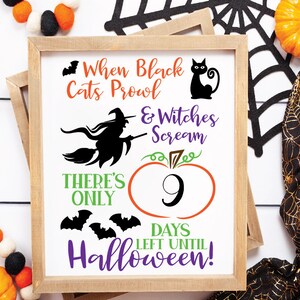 Halloween Countdown SVG file - Days Until Halloween SVG Cut File - Printable Countdown Calendar Printable - Cutting Files image 2