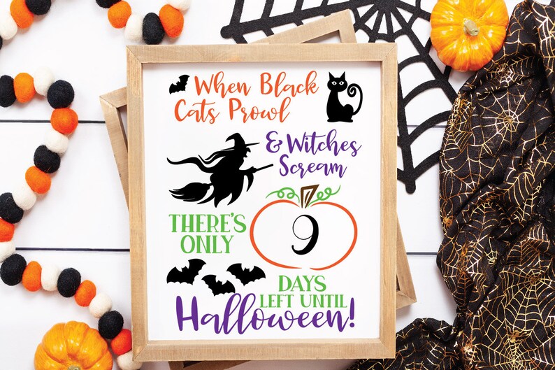 Halloween Countdown SVG file - Days Until Halloween SVG Cut File - Printable Countdown Calendar Printable - Cutting Files image 2