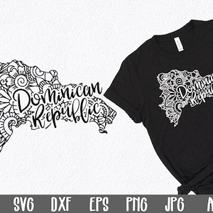 Dominican Republic SVG File  - Dominican Republic Mandala SVG Cut File - Mandala Clip Art - Art Print - Mandala SVG File - Sublimation File