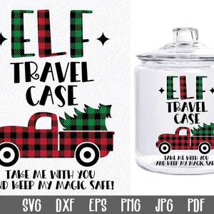 Elf Travel Case SVG File - Elf Travel Jar SVG File - Christmas Elf Travel Box SVG - Elf Travel Container SvG File