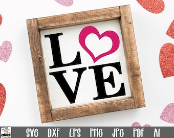 Love SVG Cut file - Valentine's Day SVG File - Valentines Day Clip Art - Printable Art Print - Cutting Files - Valentine Sublimation File