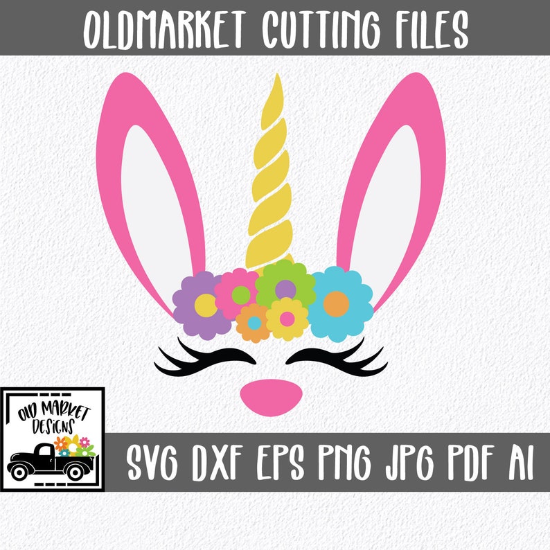 Download Easter SVG Cut file Unicorn Bunny SVG Clip Art Printable | Etsy