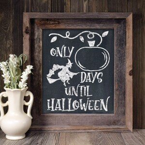 Halloween Countdown SVG Cut file - Days Until Halloween SVG - Printable Countdown Art Print - Cutting Files - svg - eps - dxf - png - jpeg image 4
