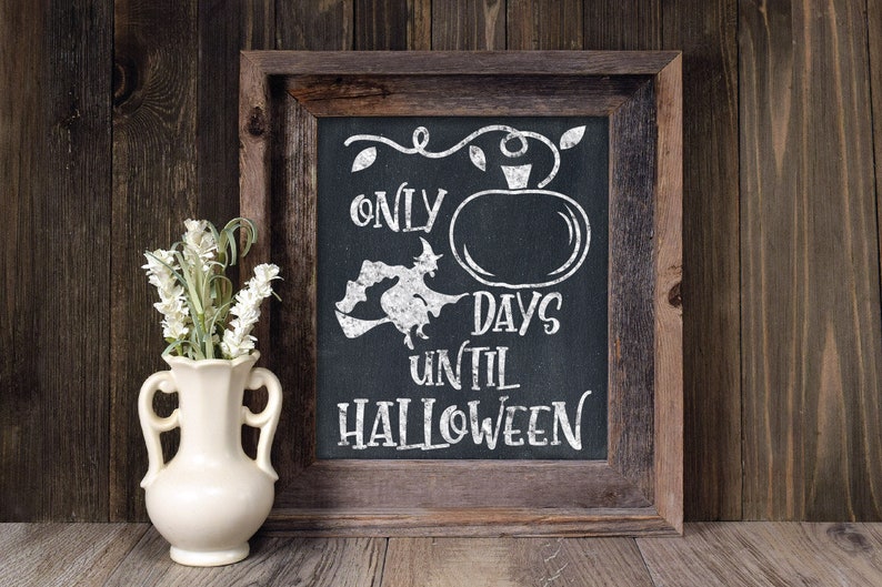 Halloween Countdown SVG Cut file - Days Until Halloween SVG - Printable Countdown Art Print - Cutting Files - svg - eps - dxf - png - jpeg image 4