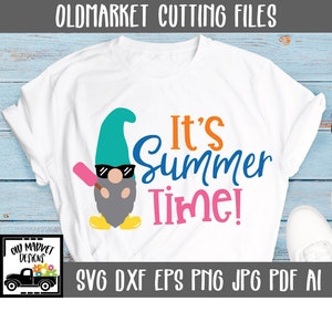 It's Summer Time SVG-bestand knippen - zomer SVG - illustraties - afdrukbare kunstprint - snijbestanden - sublimatie - svg - eps - dxf - png - jpg - ai
