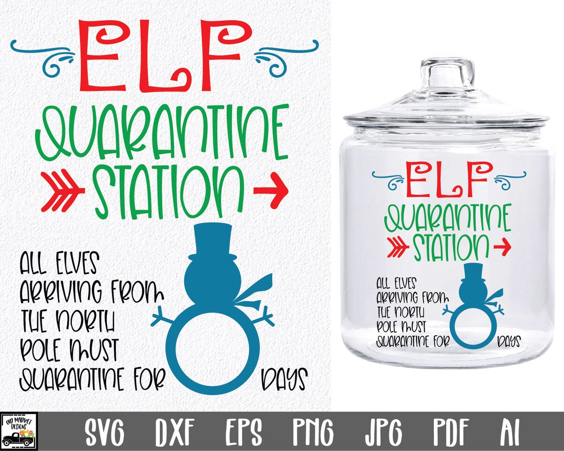 Elf Quarantine SVG File Christmas Elf Quarantine Station Cut - Etsy