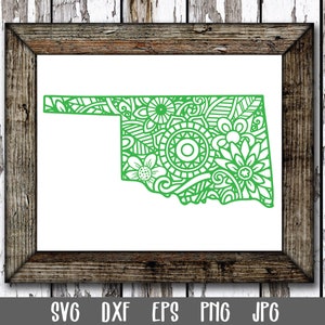 Oklahoma SVG File - Oklahoma State Mandala SVG File - Oklahoma Mandala SVG File - Mandala Oklahoma State Svg - State Clip Art - Art Print