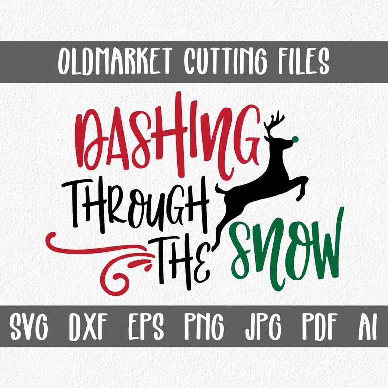 Download Dashing Through the Snow SVG Cut file Christmas SVG Clip ...