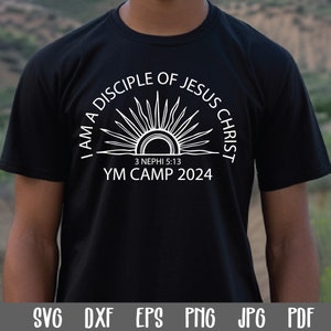 Je suis un disciple de Jésus-Christ SVG - thème jeunes hommes 2024 - camp de jeunes hommes - camp YM 2024