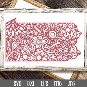 Pennsylvania SVG File - Pennsylvania State Mandala SVG File - Mandala SVG File - Mandala Pennsylvania State Svg - State Clip Art - Art Print