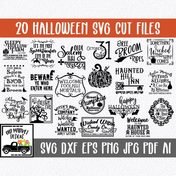 Download Farmhouse Halloween Svg Cut File Bundle 20 Halloween Images Etsy