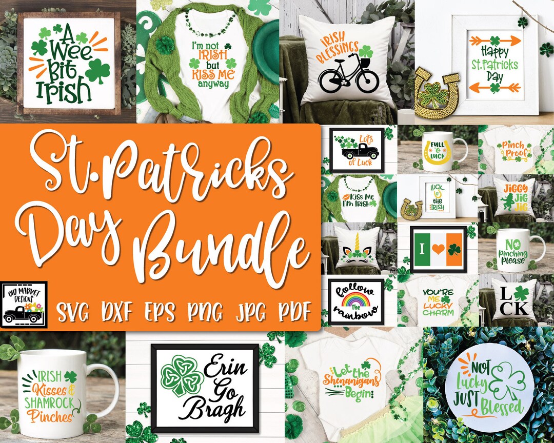 St. Patrick's Day SVG Bundle - 25 St Patricks Day SVG Cut Files - Clip ...