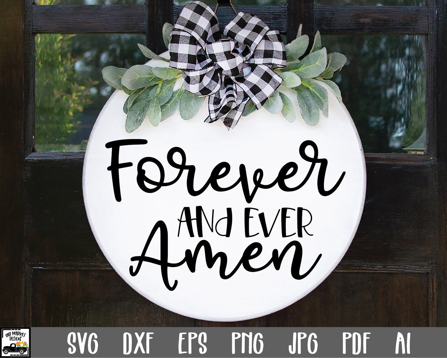Forever and Ever Amen SVG File Round Sign SVG Forever and Etsy
