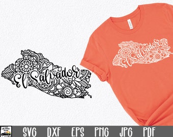 El Salvador SVG File  - El Salvador Mandala SVG Cut File - Mandala Clip Art - Art Print - Mandala El Salvador  SVG File - Sublimation File