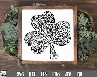Shamrock Mandala SVG File - Mandala Shamrock SVG Cut File - Clip Art - St. Patrick's Day SVG - Cutting Files - Shamrock Cut File