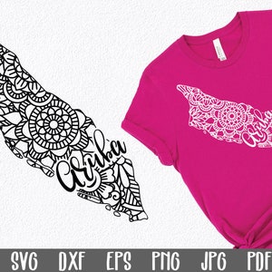 Aruba SVG File  - Aruba Mandala SVG Cut File - Mandala Clip Art - Art Print - Mandala Aruba SVG File - Sublimation File