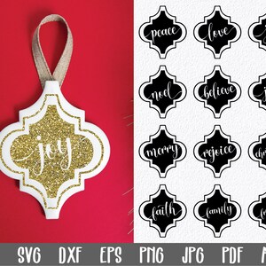 Christmas Ornament Bundle - Arabesque Ornament SVG Files - Christmas Ornament Cut Files - Clip Art - Sublimation - Cut File - Cutting Files