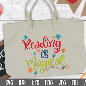 Reading is Magical - Schule SVG - Schnittdatei - Clip Art - Druckbarer Kunstdruck - Schneidedateien - svg - eps - dxf - png - jpg - pdf - ai