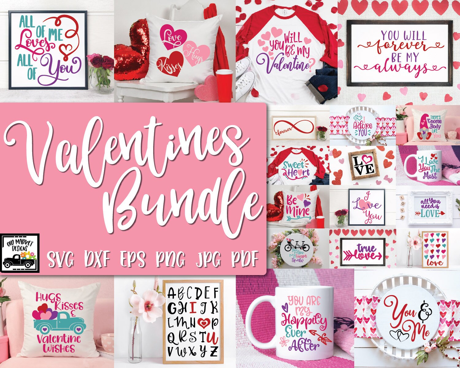 Valentines Day SVG Bundle - 25 Valentine SVG Cut Files - Clip Art ...