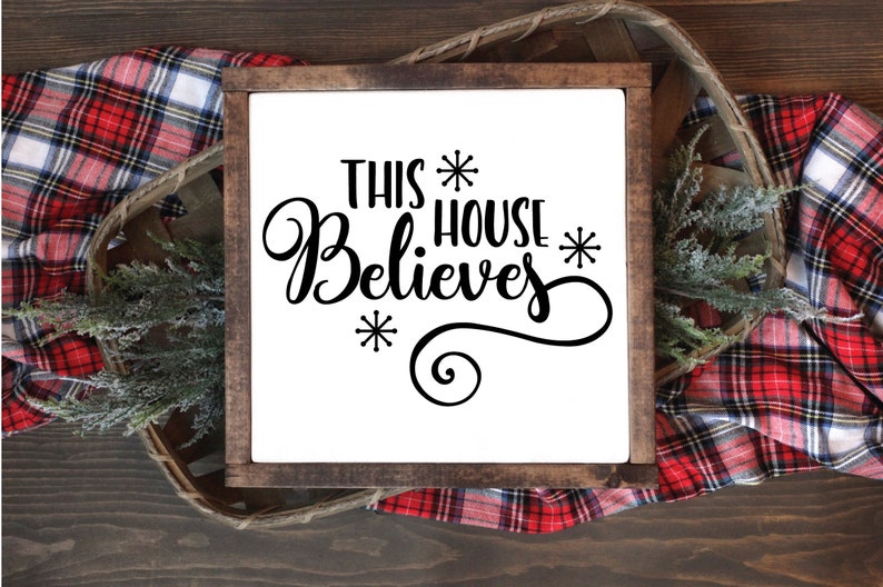 Christmas SVG Cut file This House Believes SVG Clip Art | Etsy