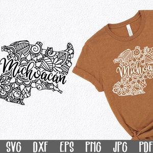 Michoacán SVG File - Michoacán Mexico Mandala Design - Mandala Clip Art - Art Print - Mandala Mexico SVG File - Sublimation File