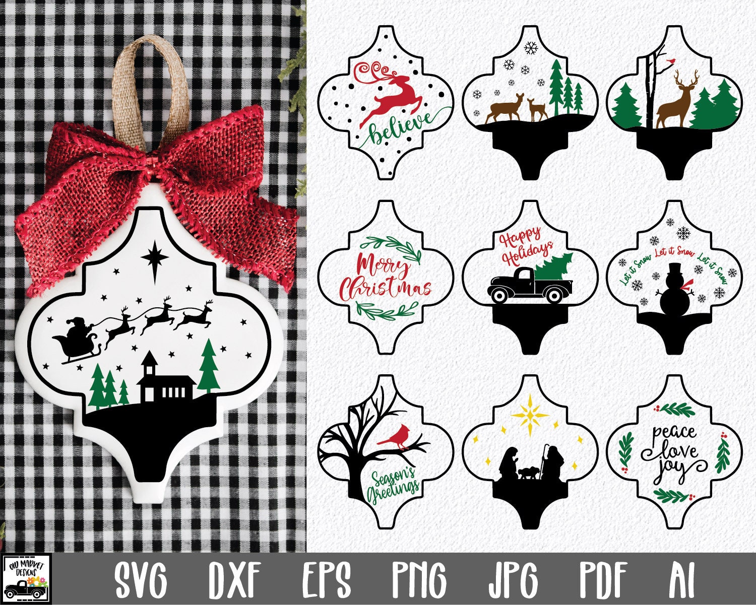 Download Christmas Ornaments Svg File 10 Christmas Svg Files Etsy