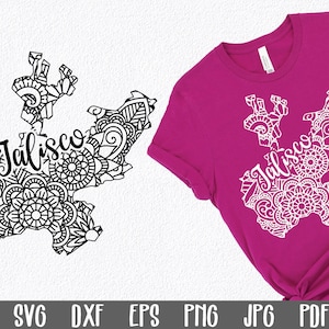 Jalisco SVG-Datei - Jalisco Mexiko Mandala-Design - Mandala Clip Art - Kunstdruck - Mandala Mexiko SVG-Datei - Sublimationsdatei