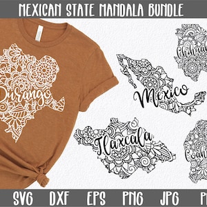 Mexican State Mandala SVG Bundle - 33 Mexico State Files - Clipart - Mexico State Mandala SVG Bundle - Mexican State Bundle