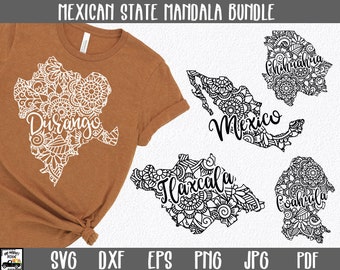Mexican State Mandala SVG Bundle - 33 Mexico State Files - Clipart - Mexico State Mandala SVG Bundle - Mexican State Bundle