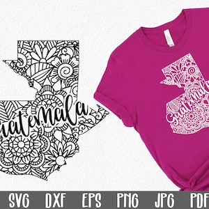 Guatemala SVG-Datei - Guatemala Mandala SVG-Schnitt-Datei - Mandala Clip Art - Kunstdruck - Mandala Guatemala SVG-Datei - Sublimationsdatei