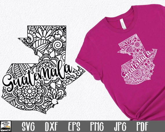 Guatemala SVG File  - Guatemala Mandala SVG Cut File - Mandala Clip Art - Art Print - Mandala Guatemala SVG File - Sublimation File