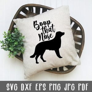 Boop That Nose SVG-bestand knippen - hond SVG-bestand - Paw Print SVG - illustraties - afdrukbare Art Print - snijbestanden - svg - png - dxf