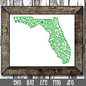 Florida SVG File - Florida State Mandala SVG File - Florida Mandala SVG File - Mandala Florida State Svg - State Clip Art - Art Print