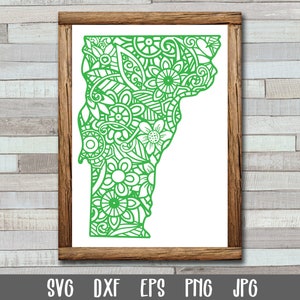 Vermont SVG File - Vermont State Mandala SVG File - Vermont Mandala SVG File - Mandala Vermont State Svg - State Clip Art - Art Print