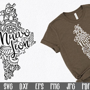 Nuevo Leon SVG File - Nuevo Leon Mexico Mandala Design - Mandala Clip Art - Art Print - Mandala Mexico SVG File - Sublimation File