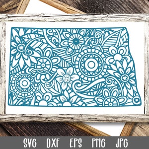 North Dakota SVG File - North Dakota State Mandala SVG File - Mandala SVG File - Mandala State Svg - State Clip Art - Art Print