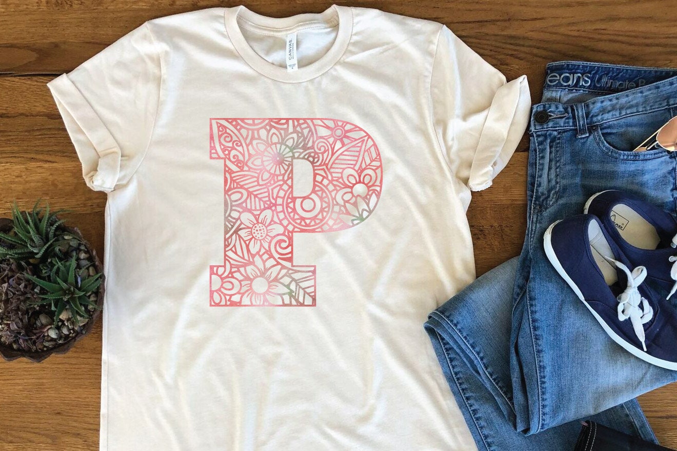 Download Letter P SVG File Mandala Monogram Letter P SVG Cut File | Etsy